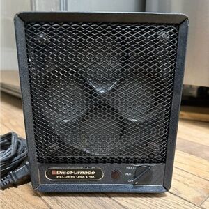Vintage Pelonis Disc Furnace Ceramic Space Heater - Heavy Duty Metal